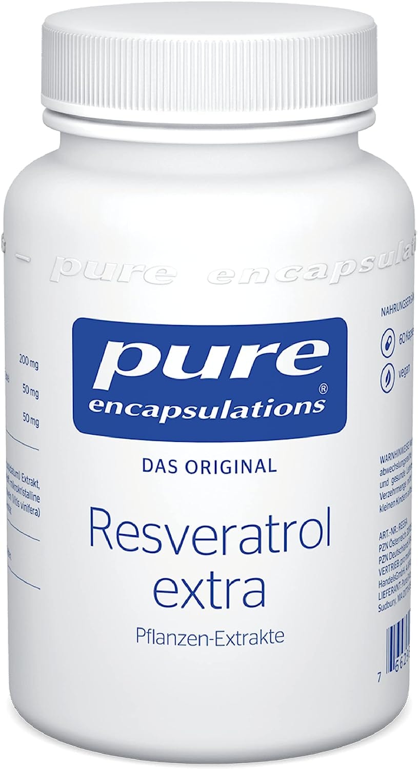 Produktbild von Bewertung Pure Encapsulations Resveratrol Extra Natürliches Resveratrol mit Polyphenolen aus Traubenkern-Extrakt 60 vegane Kapseln
