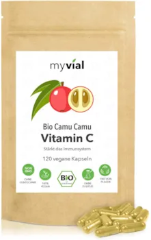 myvial Camu Camu Kapseln natürliches Vitamin C in Bio Qualität 120 vegane Kapseln