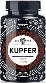 DiaPro Kupfer 365 Hochdosierte Kupfer-Tabletten mit 2 mg Kupfer pro Tablette aus Kupfer-Gluconat 365 Stück Jahresvorrat 100% Vegan Laborgeprüft Hergestellt in Deutschland