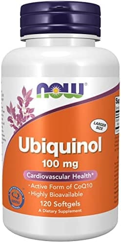 Produktbild von Now Foods Ubiquinol, 100mg, 120 Weichkapseln, Laborgeprüft, Coenzym Q10, Glutenfrei, Sojafrei, Ohne Gentechnik