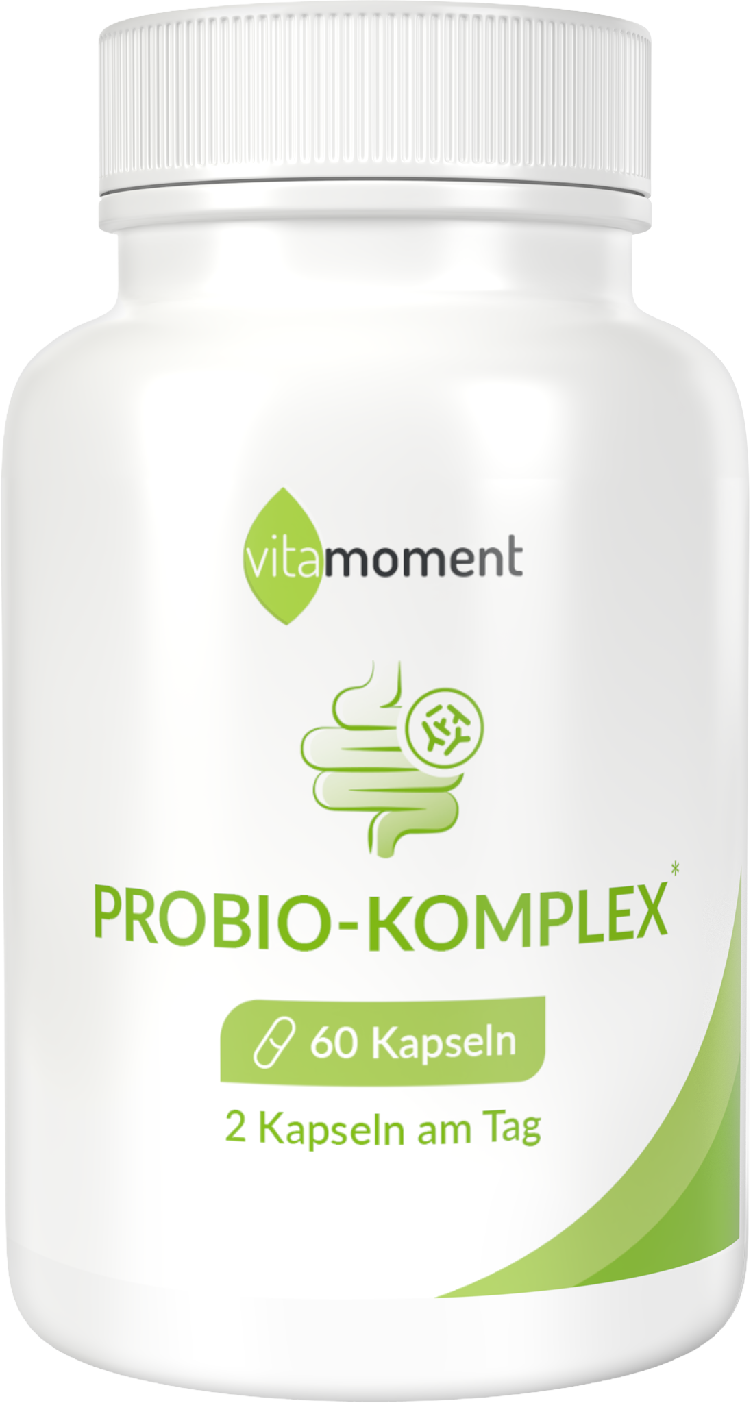 Produktbild von Bewertung vitamoment Probio-Komplex Kapseln Probiotikum 12 Bakterienstämmen B-Vitamine Inulin Darm Magen Schleimhäute Energiestoffwechsel