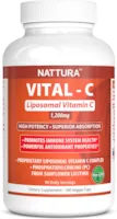 Nattura Liposomal Vitamin C - 1200mg - 180 Veggie Caps - Proprietary Liposomal C Complex with Phosphatidylcholine (PC) from Sunflower Lecithin