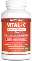 Produktbild von Nattura Liposomal Vitamin C - 1200mg - 180 Veggie Caps - Proprietary Liposomal C Complex with Phosphatidylcholine (PC) from Sunflower Lecithin