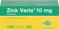 Produktbild von Bewertung ZINK VERLA 10 mg Filmtabletten bei Zinkmangel 100 Stück N3