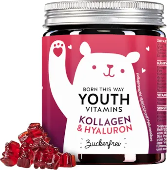 Produktbild von Bears with Benefits - Kollagen & Hyaluron Gummibären zuckerfrei - Hochkonzentrierter Anti Aging Komplex mit Kollagen, Hyaluron, Coenzym Q10, Antioxidantien (90St)