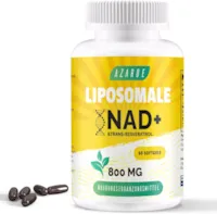 AZAROE Liposomales NAD+ Trans-Resveratrol 800 mg Softgels überlegene Alternative Effizienter als NR Hohe Absorption Tatsächliche NAD+-Ergänzung für die Zellreparatur 60 Softgels