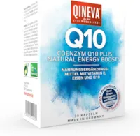 Produktbild von QINEVA - Eisen + Vitamin E + Coenzym Q10 30 Kapseln Plus Qineva – Ubiquinon Nahrungsergänzungsmittel mit Krillöl für Ihren Stoffwechsel – 1 Kapsel täglich