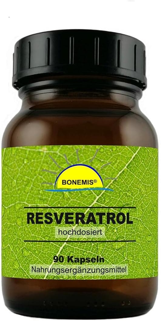 Produktbild von Bewertung Bonemis Resveratrol hochdosiert hoch bioverfügbar 90 Kapseln à 450 mg