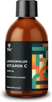 Produktbild von Vinplus Liposomales Vitamin C mit Sanddorn | Testsieger | 250ml | 1000 mg Vit C | Hochdosiert, Flüssig & Bioverfügbar fürs Immunsystem | Vegan ohne Alkohol mit Saft genießen