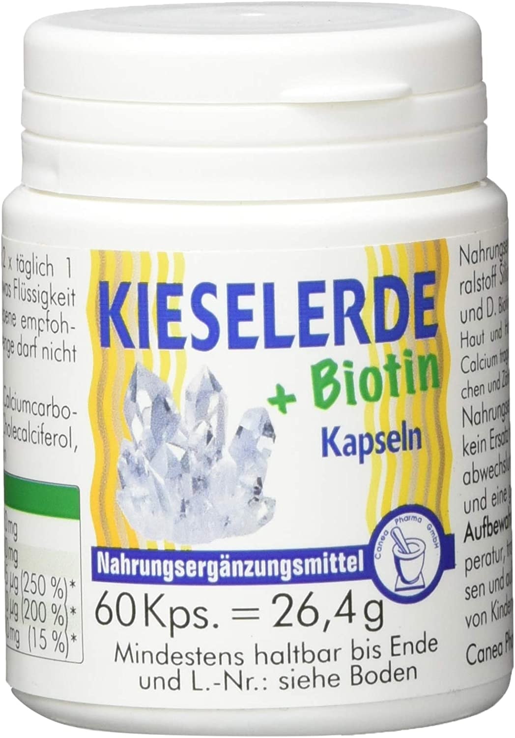 Produktbild von Pharma-Peter KIESELERDE + BIOTIN Kapseln, 60 Kapseln
