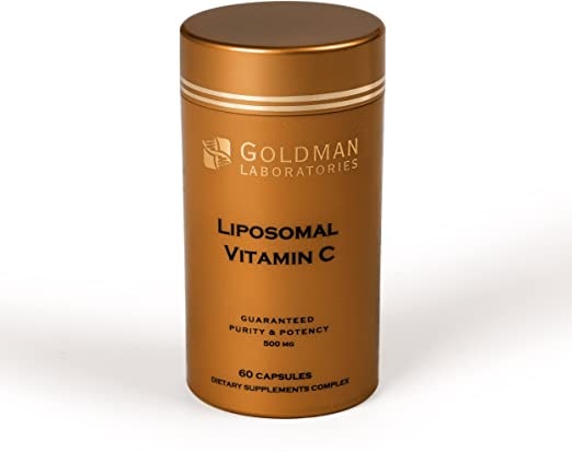 Produktbild von Goldman laboratories VITAMIN C LIPOSOMAL 500mg - Leistungsstarke Dosis Vitamin C I Eingekapselt für maximale Bioverfügbarkeit I 100% Non-GMO und vegan I Nahrungsergänzungsmittel - 60 Kapseln Vegan