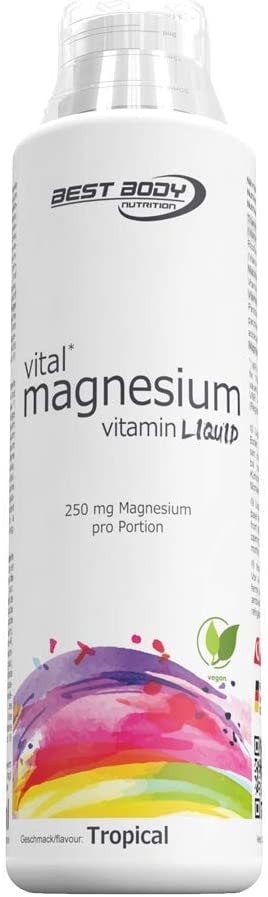 Produktbild von Best Body Nutrition Magnesium Vitamin Liquid, Tropical, 500 ml Flasche