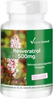 Produktbild von Bewertung Vitamintrend Resveratrol 500mg 90 Kapseln aus Knöterich-Extrakt hochdosiert vegan