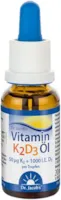 Produktbild von Bewertung Dr. Jacobs biozertifiziert Vitamin D3 Vitamin K2 Tropfen mit MCT Kokosöl 20ml Vitamin K2 als all-trans Menachinon-7 25µg Vitamin D3 1000 I.E. pro Tropfen 640 Portionen wichtig für Knochen Muskeln & Immunsystem