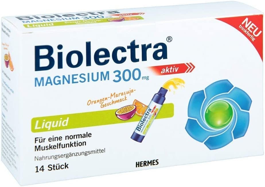 Produktbild von Biolectra Magnesium 300mg aktiv Liquid, Spar-Set 2 x 14 St. Den Magnesium-Speicher einfach auffüllen! Magnesium sorgt für eine normale Muskelfunktion. Zuckerfrei, Glutenfrei, Lactosefrei