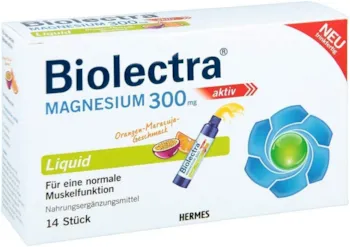 Produktbild von Biolectra Magnesium 300mg aktiv Liquid, Spar-Set 2 x 14 St. Den Magnesium-Speicher einfach auffüllen! Magnesium sorgt für eine normale Muskelfunktion. Zuckerfrei, Glutenfrei, Lactosefrei