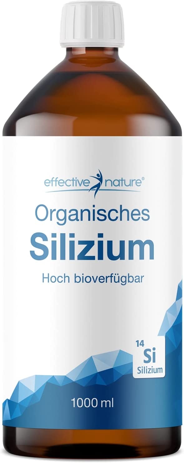 Produktbild von effective nature Organisches Silizium flüssig 1000ml Besonders hohe Bioverfügbarkeit Mit Monomethylsilantriol 9 mg Silizium organisch pro Tag Einfache Dosierung
