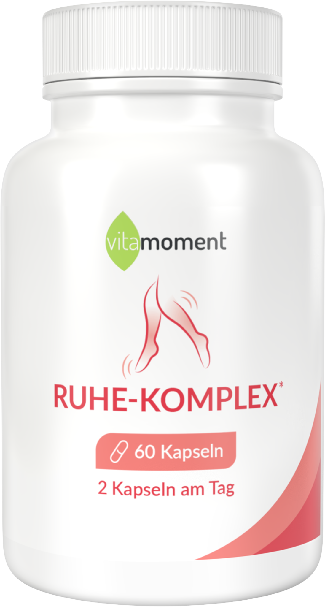 Produktbild von Bewertung vitamoment Ruhe-Komplex Kapseln Magnesium Vitamin C B-Vitaminen Selen L-Tryptophan Ashwagandha Nerven Psyche Energiestoffwechsel Muskeln