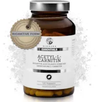 Produktbild von Bewertung QIDOSHA Acetyl L Carnitin Kapseln bioaktiv erhöhte Bioverfügbarkeit 120 Kapseln Glas Acetyl L Carnitin 500mg vegan bioaktive acetylierte Form der Aminosäure L-Carnitin in Deutschland produziert