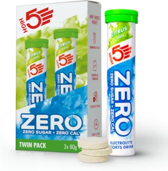 Produktbild von Bewertung HIGH5 ZERO Elektrolyt Hydrierungstabletten mit Zusatz von Vitamin C | Zitrus | 2 Röhrchen mit 20 Tabletten