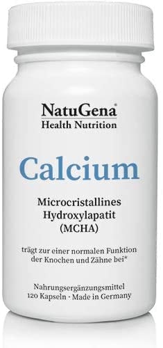 Produktbild von NautGena Calcium MCHA, Microcristallines Hydroxylapatit, stärkt Knochen, Nägel und Zähne, 120 Kapseln