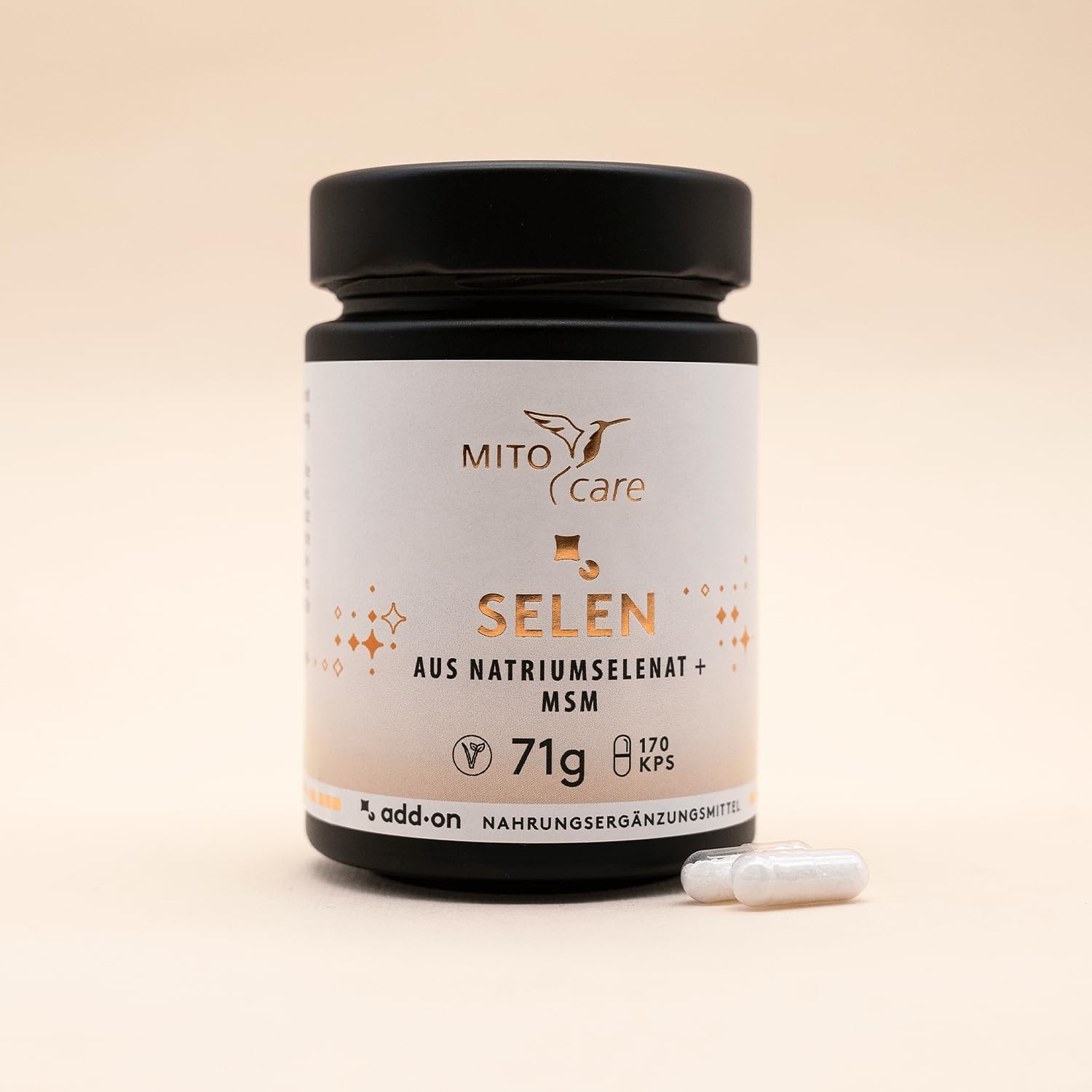 Produktbild von Bewertung MITOcare Selen Kapseln Natriumselenat Methylsulfonylmethan MSM Schilddrüse oxidativer Stress Immunsystem Haare Nägel Art.-Nr. 1005006