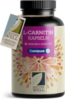Produktbild von Bewertung NATUREWELL L-Carnitin Kapseln 150x L-Carnitin hochdosiert mit 2000 mg L-Carnitin aus 100% Carnipure Carnitin reines L-Carnitin in Premium-Qualität ohne unerwünschte Zusätze laborgeprüft und 100% vegan