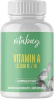 Vitabay Vitamin A 10.000 IE • 120 vegane Kapseln • Augenvitamine • Hochdosiert • Bioverfügbar • Frei von Laktose, Gluten und Gelatine • Made in Germany