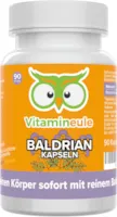 Produktbild von Bewertung Vitamineule Baldrian Kapseln hochdosiert 500 mg Extrakt 4:1 Qualität aus Deutschland ohne Zusätze vegan laborgeprüft extra stark für die Nacht Beruhigung Schlaf