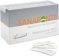 SANAPONTE Magnesiumcitrat 100% 50 x 2,75 g Sticks = 400mg reines Magnesium, OHNE Süßungsmittel, Hilfsstoffe und Zusatzstoffe, Magnesium ist bekannt als Anti Stress Mineral, hohe Bioverfügbarkeit