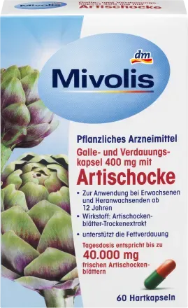 Produktbild von Bewertung Mivolis Galle und Verdauungskapsel 400 mg mit Artischocke 60 St