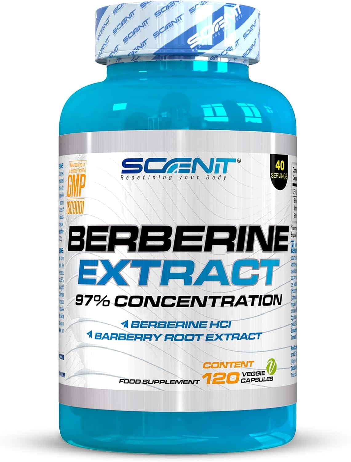 Produktbild von Bewertung Scenit Berberine 1500 mg Hochdosiert 97% Konzentration 120 Vegane Kapseln Berberin Kapseln Berberin HCL Berberin kapseln hochdosiert Wurzelextrakt aus der Pflanze Berberis aristata