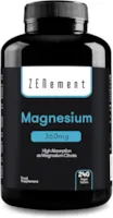 Zenement - Magnesium, 360 mg, 240 Tabletten | Hohe Absorption als Magnesiumcitrat | Unterstützt gesunde Knochen, die Muskelfunktion und das Nervensystem | Vegan | von Zenement