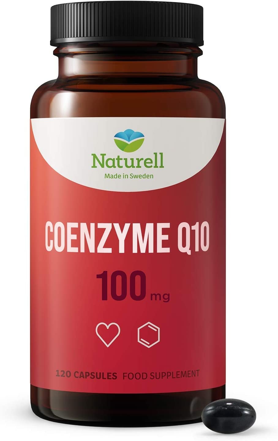 Produktbild von Naturell - Coenzym Q10 100mg Naturell - 120 Kapseln - hergestellt in Schweden