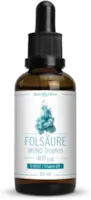 Produktbild von Bewertung Sinoplasan Folsäure Vitamin B9 MONO Tropfen 400µg (5-MTHF, L-Methylfolat, Quatrefolic) 50ml hochdosiert vegan SinoPlaSan