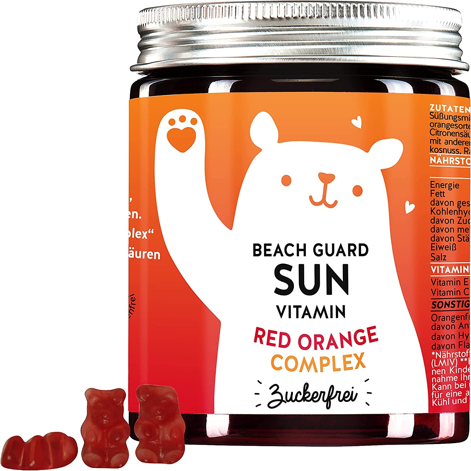 Produktbild von BEARS WITH BENEFITS® Red Orange Complex Gummibärchen - 1 Bärchen Täglich - Vitamin C & E Hochdosiert - Laborgeprüft & Made In Germany (60St)