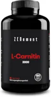 Produktbild von Bewertung Zenement L-Carnitin hochdosiert 180 Kapseln 3000 mg pro Tagesportion Premium 100% L Carnitin Tartrat Laborgeprüft vegan ohne Zusätze