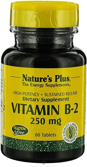 Produktbild von Natures Plus Vitamin B2 (Riboflavin) 250mg 60 Tabletten S/R (42g)