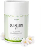 Produktbild von Bewertung Sanuvit Quercetin 500 mg Kapseln 120 Kapseln Hochdosiert Hohe Bioverfügbarkeit und Verträglichkeit Vegan Hergestellt in Österreich