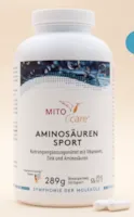 Produktbild von Bewertung MITOcare Aminosäuren Sport Kapseln Vitamine Zink Folat Sport Eiweißsynthese Energiestoffwechsel Blutbildung Muskeln Haut Haare Nägel Art.-Nr. 1001034