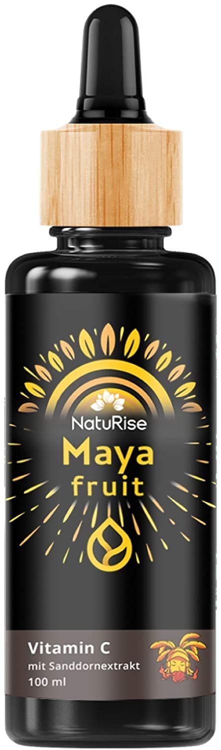 Produktbild von NatuRise Vitamin C Tropfen Liposomal aus natürlichem Sanddornextrakt 337mg hochdosiert 100ml Hohe Bioverfügbarkeit Verträglichkeit UV-Glas