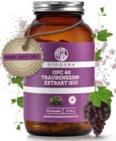 Produktbild von Bewertung QIDOSHA Premium OPC Traubenkernextrakt hochdosiert 240 Stk im Glas OPC Kapseln hochdosiert mit 60% reinem OPC 800mg Traubenkernextrakt mit 480mg OPC je Tagesdosis vegan, laborgeprueft