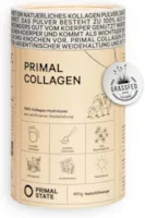Primal State Collagen Pulver Weidehaltung Bioaktives Kollagen Hydrolysat Peptide Typ 1, 2 und 3 Geschmacksneutral Perfekte Löslichkeit Frei von Hormonen und Antibiotika
