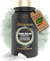 Produktbild von Naurum ZINK SELEN KOMPLEX Hochdosiert 120 EXTRA KLEINE KAPSELN 200 mcg Selen 25mg Zinkbisglycinat hohe Bioverfügbarkeit, laborgeprüft, vegan, in Deutschland produziert