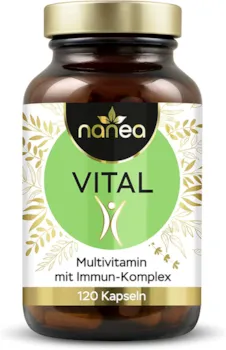 Nanea - Umfangreiches Multivitamin mit natürlichen Extrakten | Premium Rohstoffe | 29 Vitalstoffe | Vegan | ohne Füllstoffe | Made in Germany